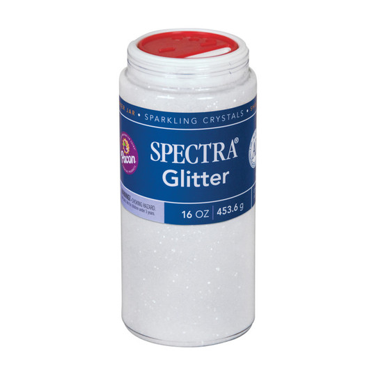 Clear Hexagon Craft Glitter, 16 oz Jar