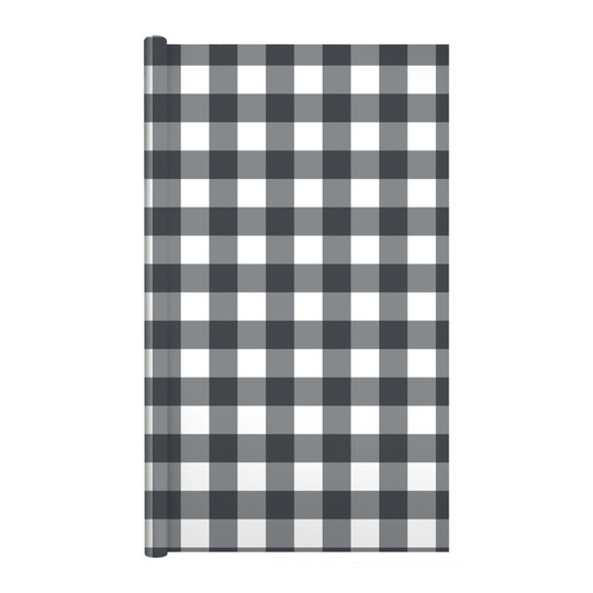 Black Gingham Bulletin Board Paper Roll, 47.25 in. x 25 ft.