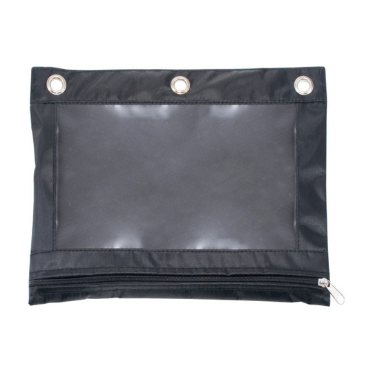 Clear and Black Binder Pencil Pouches, Pack of 3