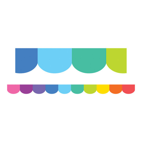 Multicolor Scalloped Rolled Border Trim, 50 Ft.