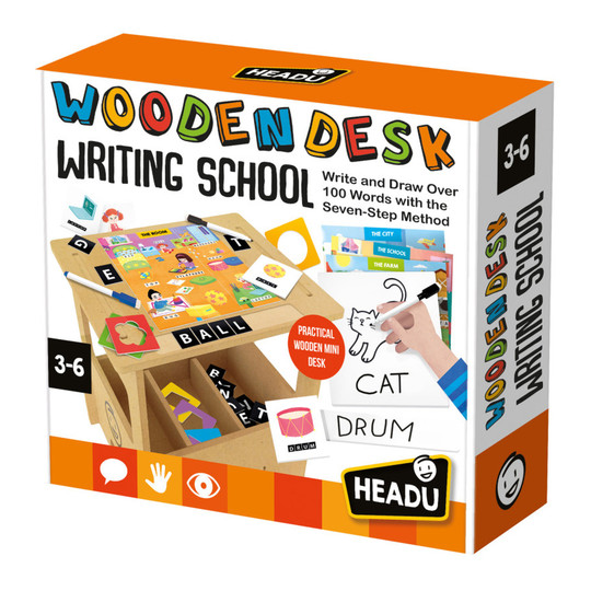 Early Learning Wooden Writing Desk Set