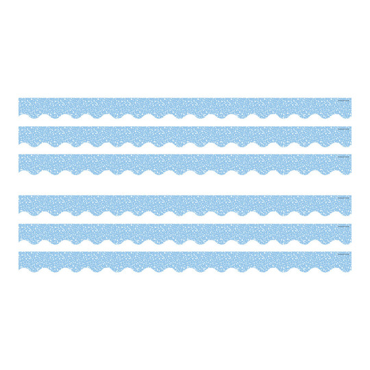 Composition Blue Scalloped Border Trim, 6 Packs
