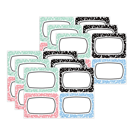 Cool for School Multi-Pack Name Tags, 216 Labels
