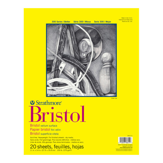 Vellum Bristol Drawing Pad, 11 x 14 in., 20 Sheets