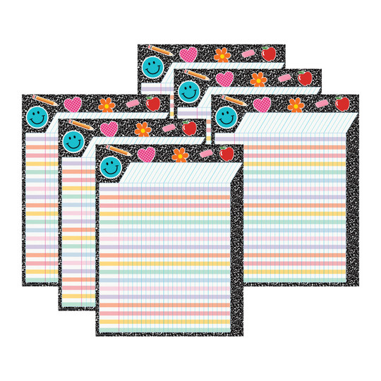 Cool for School Incentive Charts, 17 x 22 in., Pack of 6