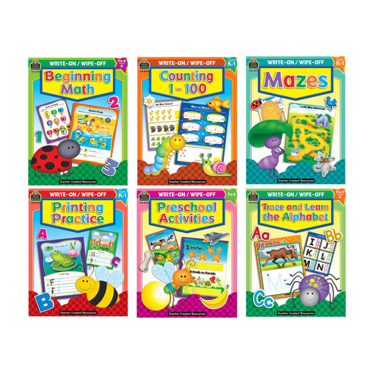 Early Learning Write & Wipe Activity Book Set