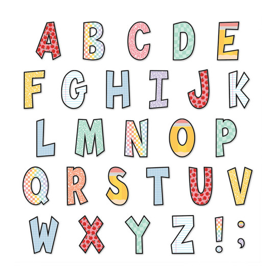 Cool for School 7-Inch Fun Font Letter Set