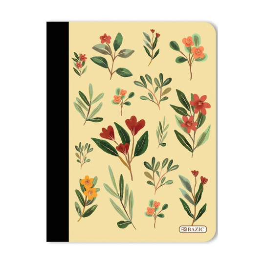Floral College Ruled Composition Book, 100 Count
