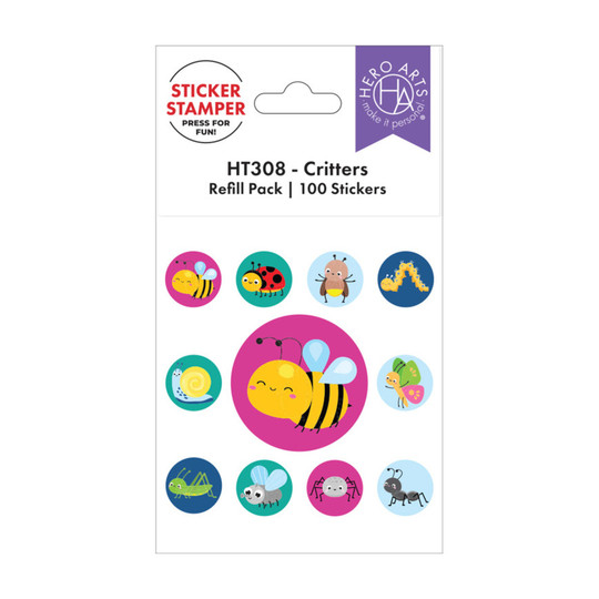 Critters Sticker Stamper Refill Pack, 100 Count