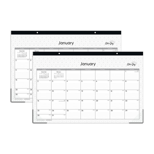 2027 Monthly Desk Pad Calendar, 17 x 11, 2-Pack