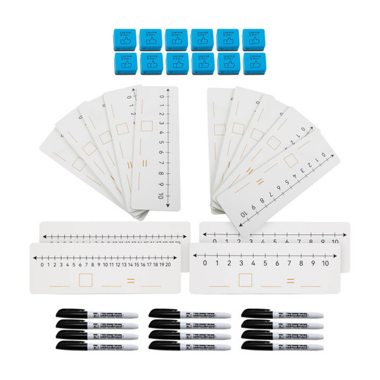 Double-Sided Dry Erase Number Line Class Pack, 12 Sets
