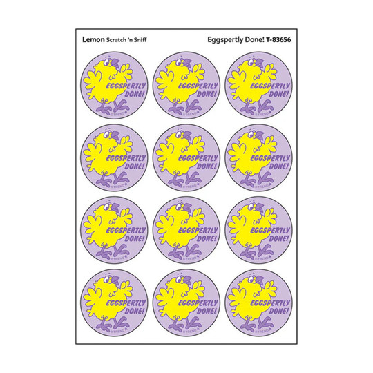Eggspertly Done Lemon-Scented Chick Stickers, 24 Count