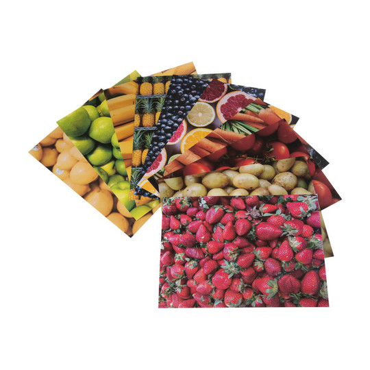Fruit and Vegetable Printed Craft Paper, 40 Sheets