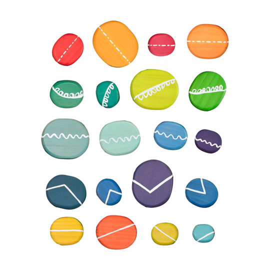 Colorful Pattern Pebble Set