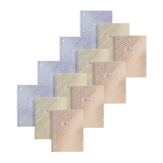 Haze Letter-Size 1-Subject Lined Notebooks, 12 Count