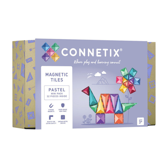 Pastel Magnetic Tile Mini Pack, 32 Pieces