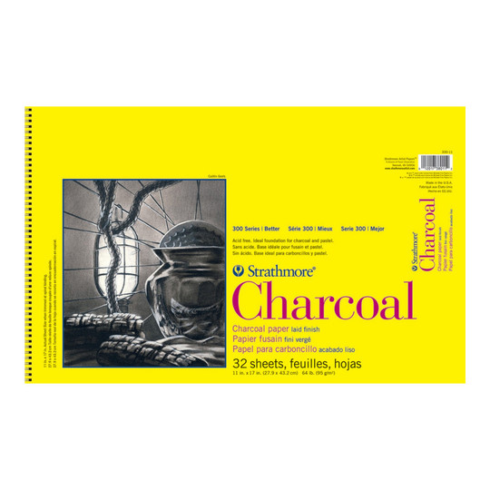 300 Series Charcoal Paper Pad, 11 x 17, 32 Sheets