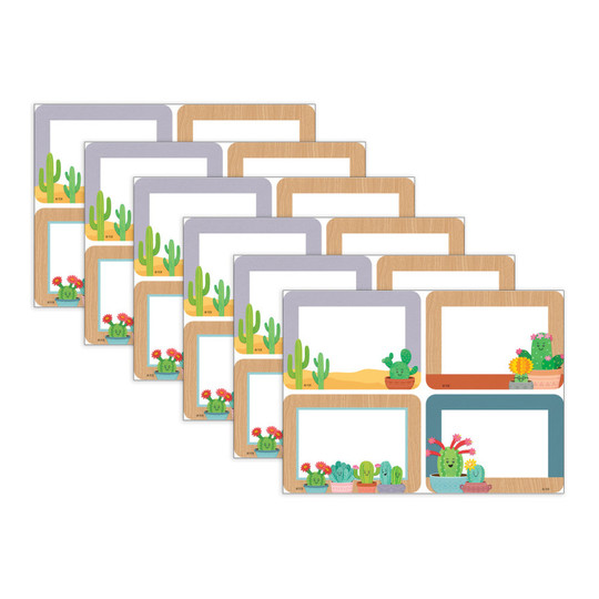 Happy Cactus Crew Name Tags, 216 Labels