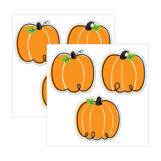 Doodle Pumpkin Designer Cutouts, 72 Count