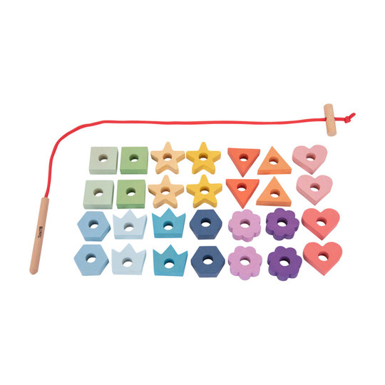 Wooden Lacing Shapes Set