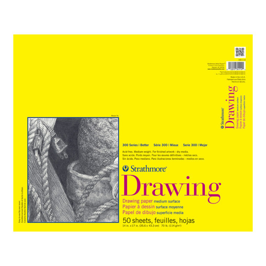 300 Series 14 x 17 Inch Drawing Pad, 50 Sheets