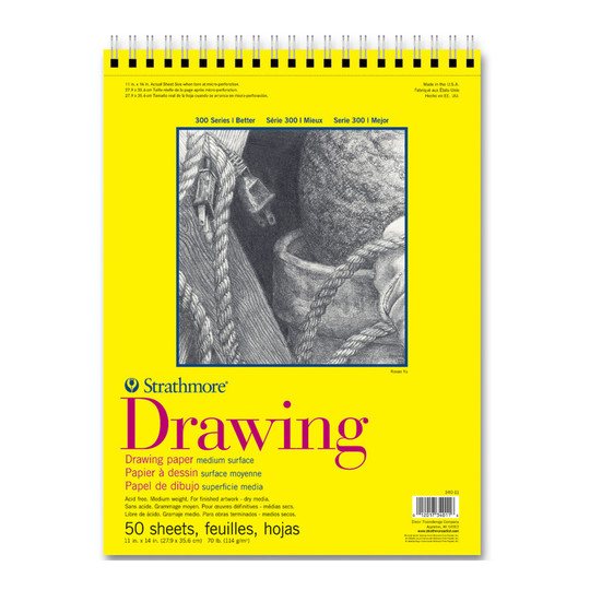 Top-Wire Drawing Pad, 11 x 14 in., 50 Sheets