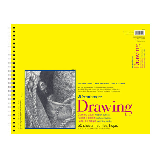 300 Series Top-Wire Drawing Pad, 14 x 17 in., 50 Sheets