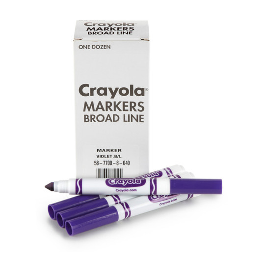 Violet Conical-Tip Broad Line Markers, 12-Pack