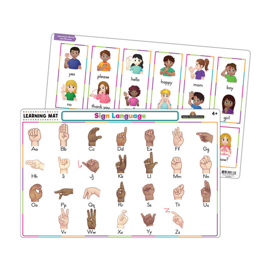 Reusable Sign Language Learning Mat
