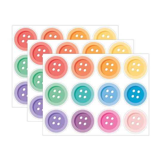 Crafty Button Cutouts, 108 Count