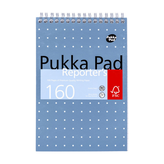 Blue Metallic Reporter’s Pad