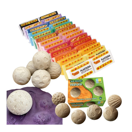 Calming Sensory Modeling Clay and Texture Roller Kit