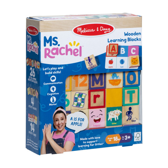 Ms. Rachel Wooden Learning Blocks & Activity Cards