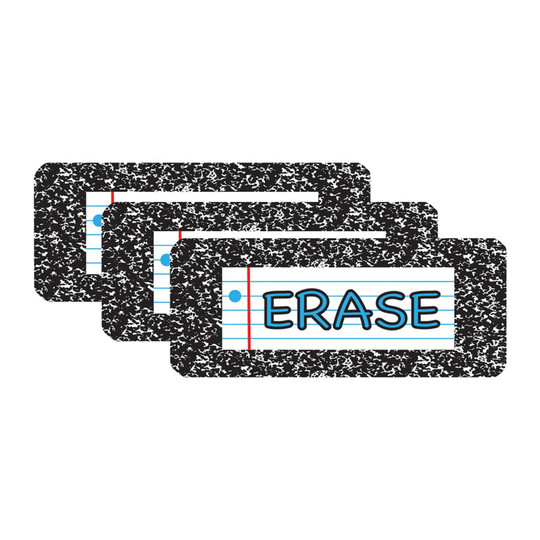 Magnetic Whiteboard Eraser, 2 x 5 in., Pack of 3