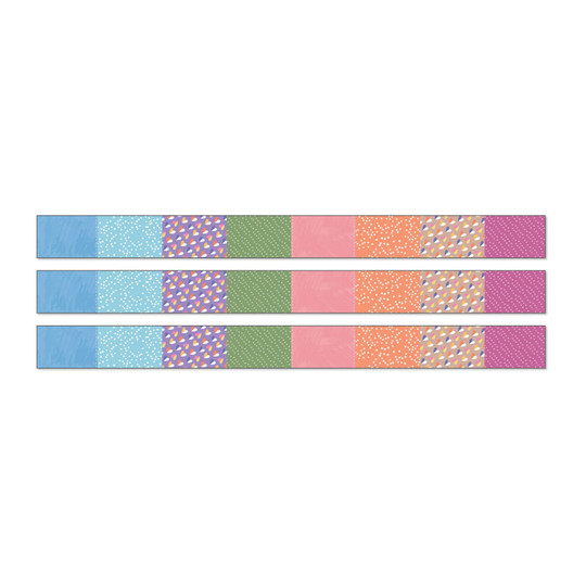 Crafty Patchwork Straight Bulletin Board Borders, 3 Packs