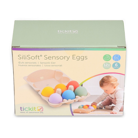Rainbow Silicone Sensory Eggs, Set of 6