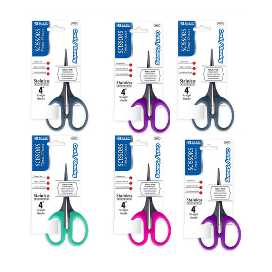 4-Inch Craft and Sewing Detail Scissors, 6-Pack