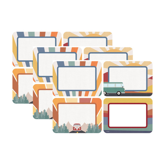 Moving Mountains Road Trip Name Tags, 108 Labels