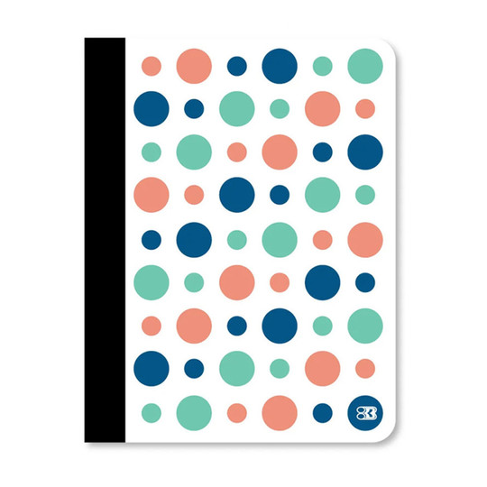 Polka Dot College Ruled Composition Book, 100 Sheets