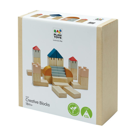 Orchard-Inspired Wooden Creative Blocks, 30 Pieces