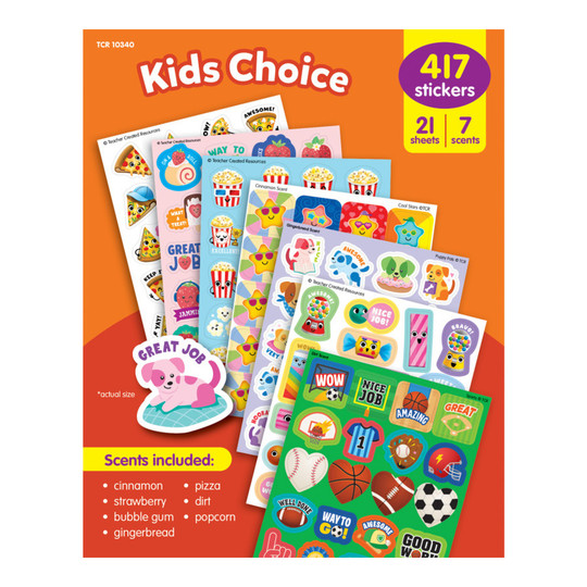 Scented Classroom Incentive Sticker Variety Pack