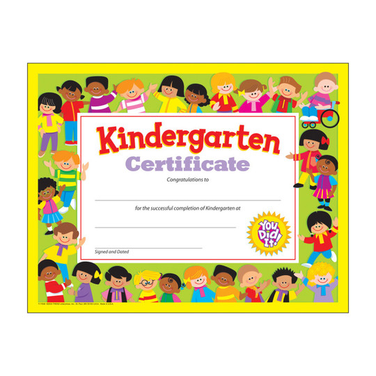Kindergarten Recognition Certificates, 30-Pack
