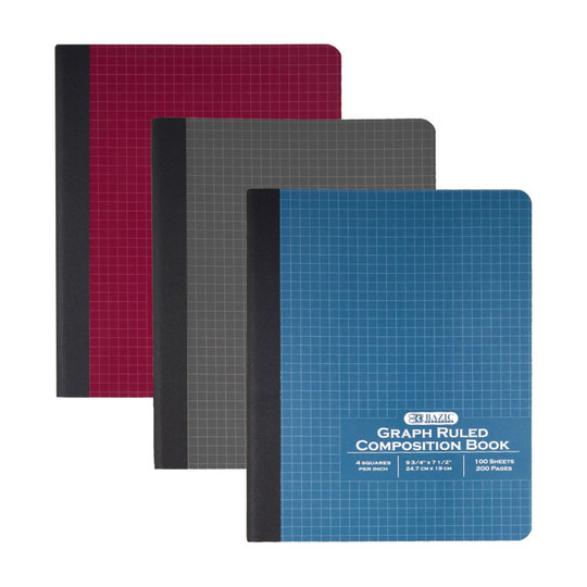 Quad-Ruled Composition Books, 3-Pack
