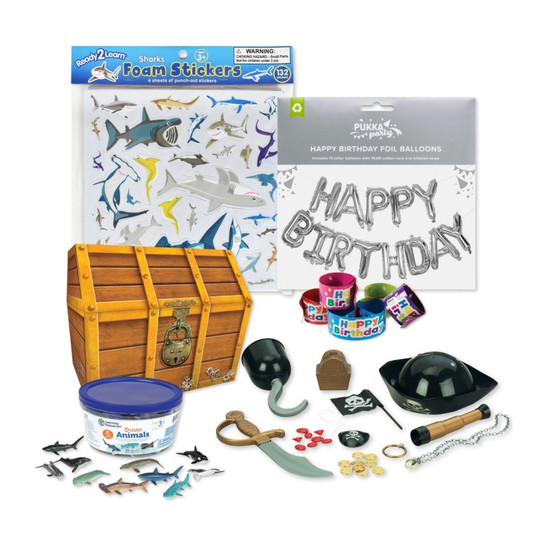 Pirate Birthday Party Kit with Decorations and Favors