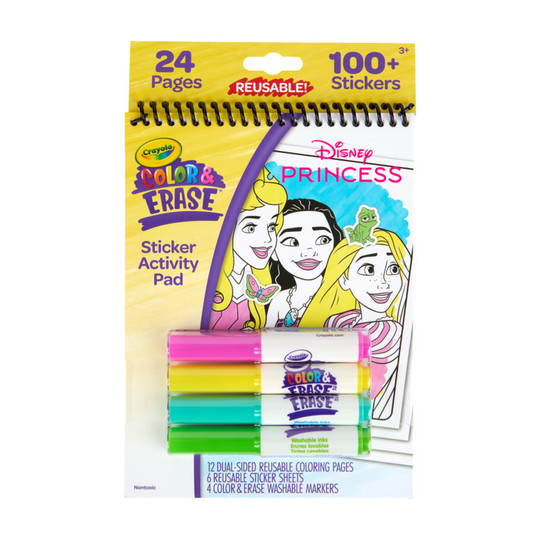 Princess Color & Erase Reusable Sticker Activity Pad