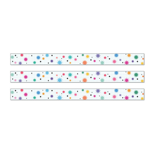 Retro Bursts & Twinkles Bulletin Board Border, 3-Pack