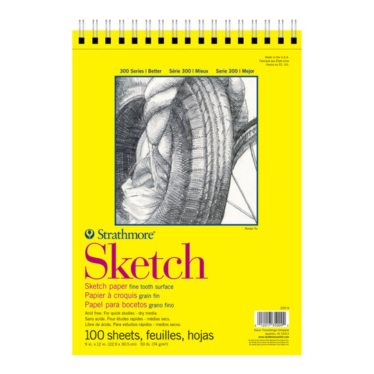 300 Series 9 x 12 Sketch Pad, 100 Sheets