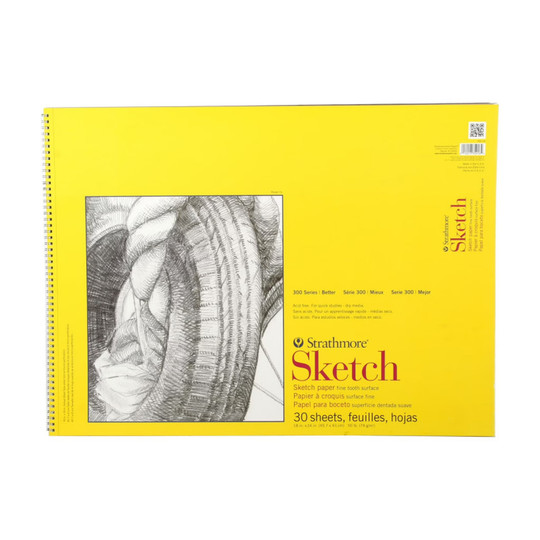 300 Series Wirebound Sketch Pad, 18 x 24 in., 30 Sheets