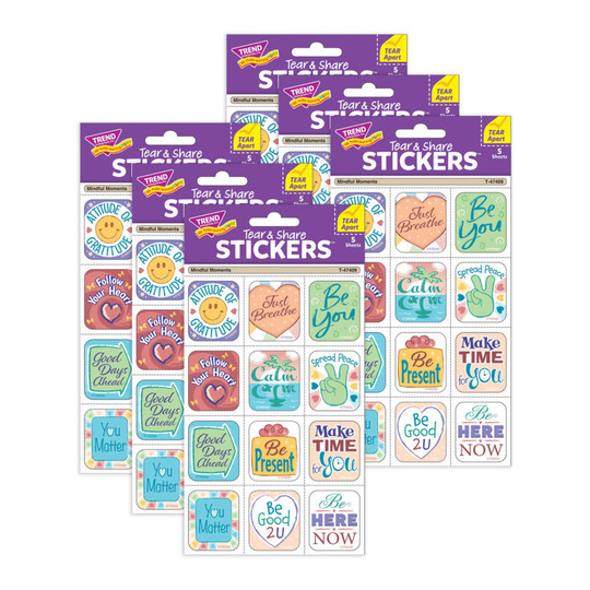 Mindful Moments Tear & Share Stickers, 360 Count