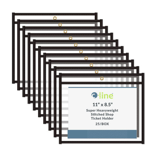 Open-Side Shop Ticket Holders, 11 x 8.5, 25-Pack